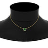 Load image into Gallery viewer, 1.5-carat-beautiful-halo-diamond-pendant-necklace-with-emerald-in-FDPD10984GEMGR-1.50CT-NL-YG-CS