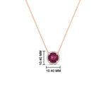 Load image into Gallery viewer, 1.5-carat-beautiful-halo-diamond-pendant-necklace-with-pink-sapphire-in-FDPD10984GSADRPI-1.50CT-NL-RG-CS

