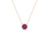 Load image into Gallery viewer, 1.5-carat-beautiful-halo-diamond-pendant-necklace-with-pink-sapphire-in-FDPD10984GSADRPI-1.50CT-NL-RG-CS
