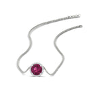 Load image into Gallery viewer, 1.5-carat-beautiful-halo-diamond-pendant-necklace-with-pink-sapphire-in-FDPD10984GSADRPI-1.50CT-NL-WG-CS
