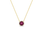 Load image into Gallery viewer, 1.5-carat-beautiful-halo-diamond-pendant-necklace-with-pink-sapphire-in-FDPD10984GSADRPI-1.50CT-NL-YG-CS
