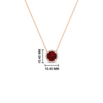 Load image into Gallery viewer, 1.5-carat-beautiful-halo-diamond-pendant-necklace-with-ruby-in-FDPD10984GRUDR-1.50CT-NL-RG-CS
