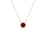 Load image into Gallery viewer, 1.5-carat-beautiful-halo-diamond-pendant-necklace-with-ruby-in-FDPD10984GRUDR-1.50CT-NL-RG-CS
