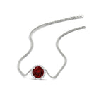Load image into Gallery viewer, 1.5-carat-beautiful-halo-diamond-pendant-necklace-with-ruby-in-FDPD10984GRUDR-1.50CT-NL-WG-CS
