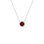 Load image into Gallery viewer, 1.5-carat-beautiful-halo-diamond-pendant-necklace-with-ruby-in-FDPD10984GRUDR-1.50CT-NL-WG-CS
