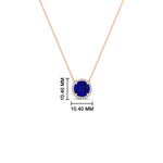 Load image into Gallery viewer, 1.5-carat-beautiful-halo-diamond-pendant-necklace-with-sapphire-in-FDPD10984GSABL-1.50CT-NL-RG-CS
