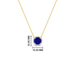 Load image into Gallery viewer, 1.5-carat-beautiful-halo-diamond-pendant-necklace-with-sapphire-in-FDPD10984GSABL-1.50CT-NL-YG-CS

