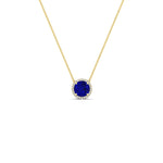 Load image into Gallery viewer, 1.5-carat-beautiful-halo-diamond-pendant-necklace-with-sapphire-in-FDPD10984GSABL-1.50CT-NL-YG-CS
