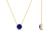 Load image into Gallery viewer, 1.5-carat-beautiful-halo-diamond-pendant-necklace-with-sapphire-in-FDPD10984GSABL-1.50CT-NL-YG-CS