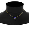 Load image into Gallery viewer, 1.5-carat-beautiful-halo-diamond-pendant-necklace-with-sapphire-in-FDPD10984GSABL-1.50CT-NL-YG-CS