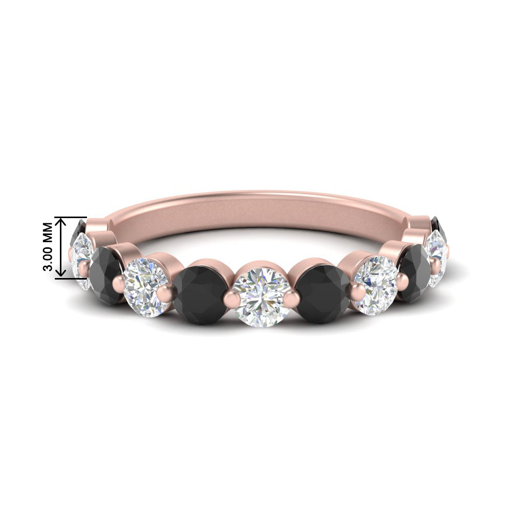 1.5-carat-single-shared-prong-diamond-anniversary-band-with-black-diamond-in-rose-gold-FD9478BGBLACK-NL-1.50CT-RG