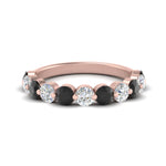 Load image into Gallery viewer, 1.5-carat-single-shared-prong-diamond-anniversary-band-with-black-diamond-in-rose-gold-FD9478BGBLACK-NL-1.50CT-RG
