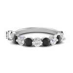 Load image into Gallery viewer, 1.5-carat-single-shared-prong-diamond-anniversary-band-with-black-diamond-in-white-gold-FD9478BGBLACK-NL-1.50CT-WG
