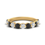 Load image into Gallery viewer, 1.5-carat-single-shared-prong-diamond-anniversary-band-with-black-diamond-in-yellow-gold-FD9478BGBLACK-NL-1.50CT-YG
