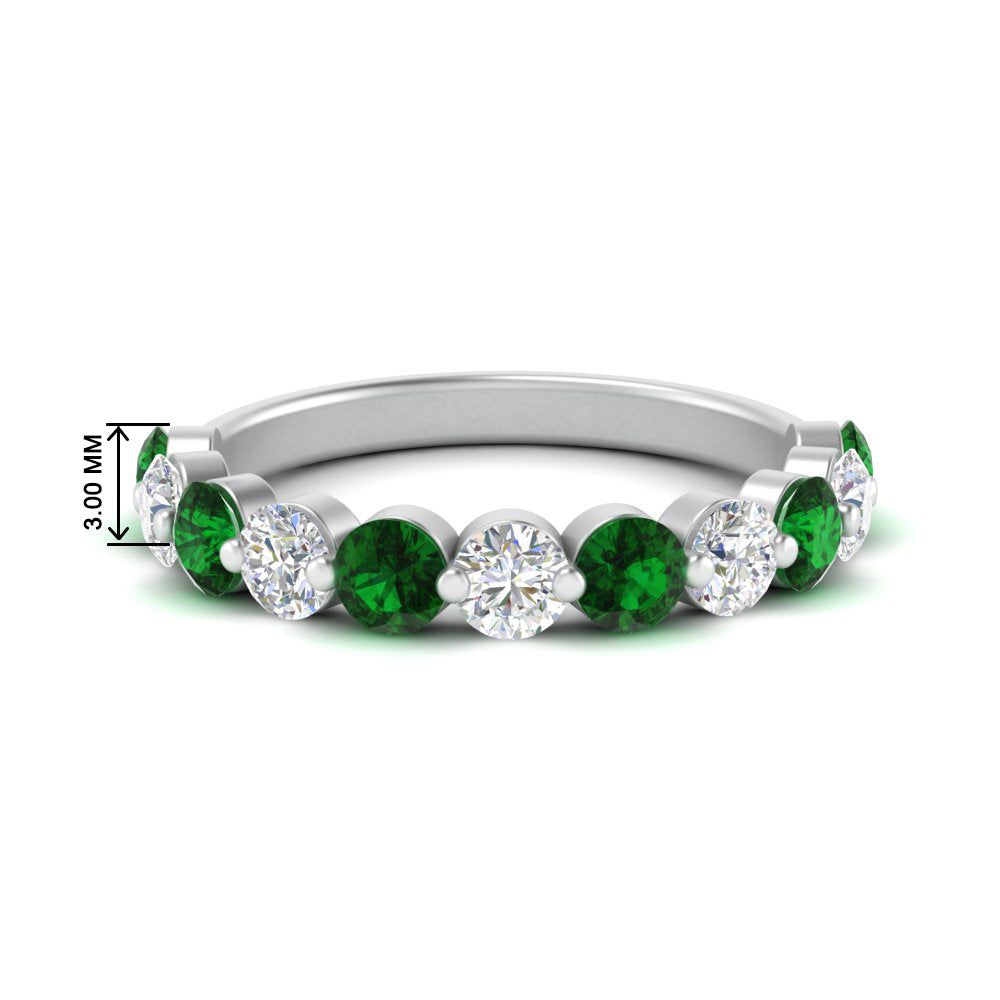 1.5-carat-single-shared-prong-diamond-anniversary-band-with-emerald-in-white-gold-FD9478BGEMGR-NL-1.50CT-WG