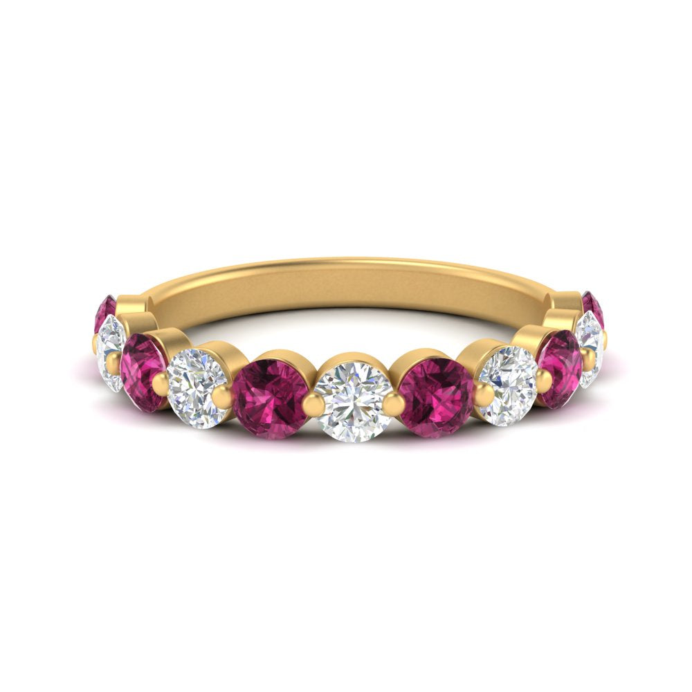 1.5-carat-single-shared-prong-diamond-anniversary-band-with-pink-sapphaire-in-yellow-gold-FD9478BGSADRPI-NL-1.50CT-YG
