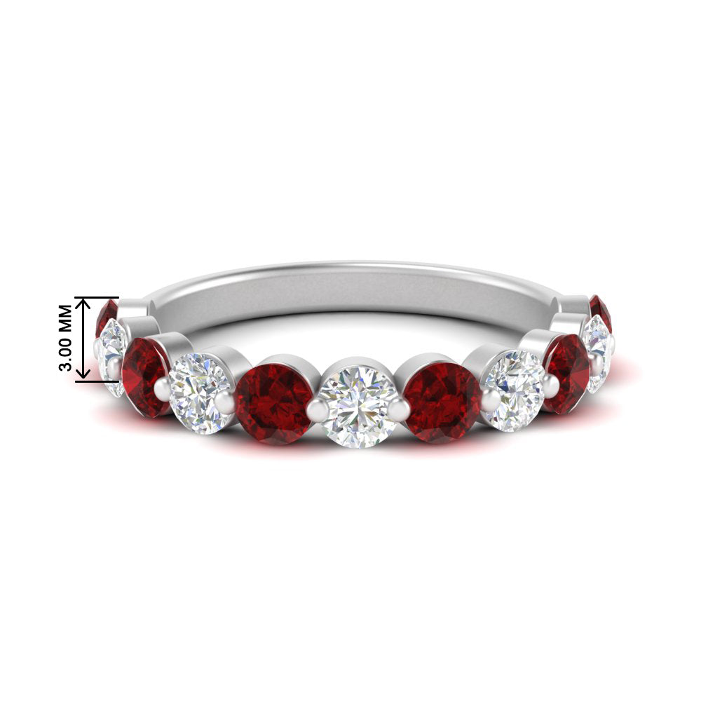 1.5-carat-single-shared-prong-diamond-anniversary-band-with-ruby-in-white-gold-FD9478BGRUDR-NL-1.50CT-WG