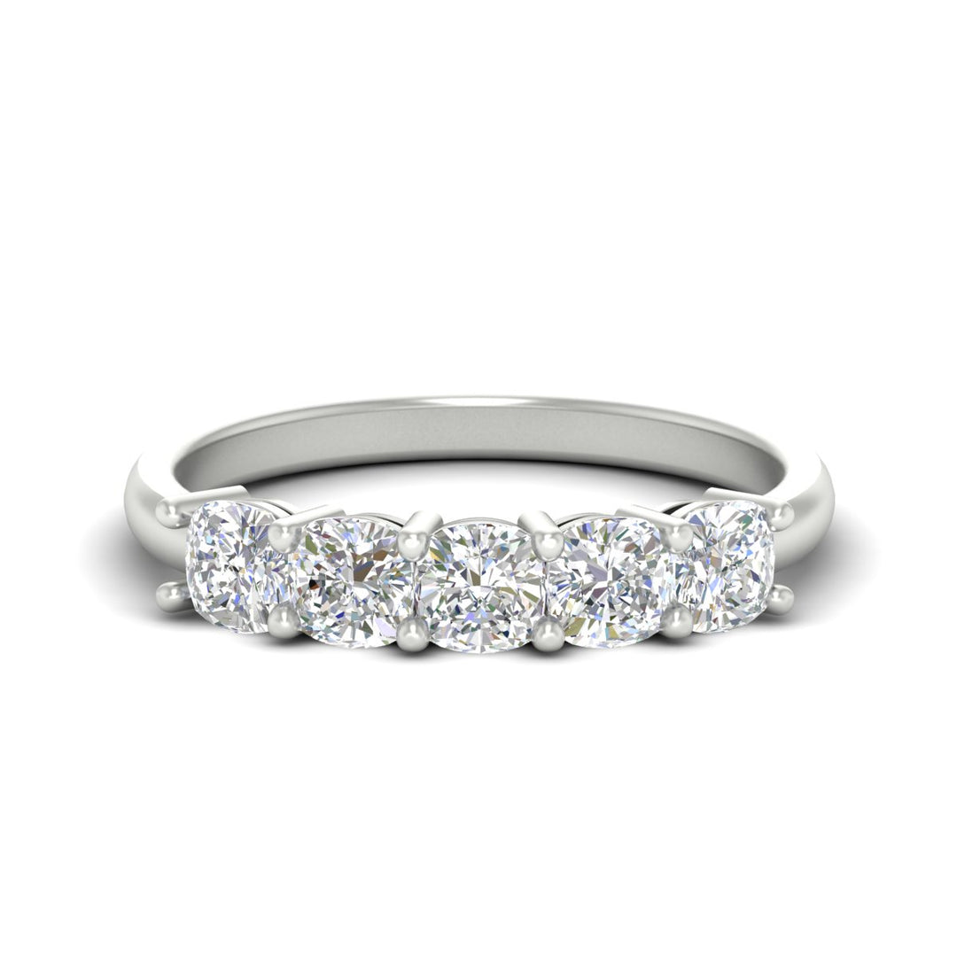 1.50 Ct Cushion Cut Diamond Five Stone Ring
