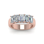 Load image into Gallery viewer, Emerald Cut Five Stone Diamond Anniversary Ring
