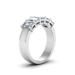 Load image into Gallery viewer, Emerald Cut Five Stone Diamond Anniversary Ring
