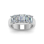 Load image into Gallery viewer, Emerald Cut Five Stone Diamond Anniversary Ring
