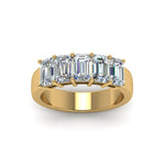 Load image into Gallery viewer, Emerald Cut Five Stone Diamond Anniversary Ring
