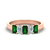 Load image into Gallery viewer, 1.5-ct-emerald-cut-emerald-anniversary-ring-in-rose-gold-fdwb8008emgemgrsleep-1.50ct-nl-rg