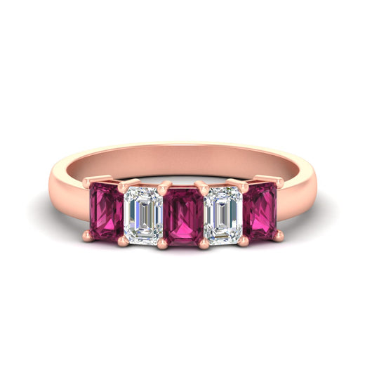 1.5-ct-emerald-cut-pink-sapphire-anniversary-ring-in-rose-gold-fdwb8008emgsadrpisleep-1.50ct-nl-rg