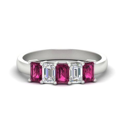 1.5-ct-emerald-cut-pink-sapphire-anniversary-ring-in-white-gold-fdwb8008emgsadrpisleep-1.50ct-nl-wg