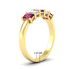 Load image into Gallery viewer, 1.5-ct-emerald-cut-pink-sapphire-anniversary-ring-in-yellow-gold-fdwb8008emgsadrpiangle2-1.50ct-nl-yg-hw