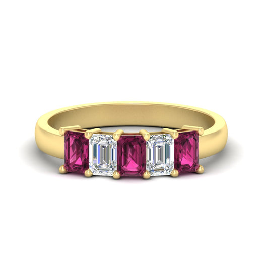 1.5-ct-emerald-cut-pink-sapphire-anniversary-ring-in-yellow-gold-fdwb8008emgsadrpisleep-1.50ct-nl-yg