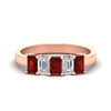 Load image into Gallery viewer, 1.5-ct-emerald-cut-ruby-anniversary-ring-in-rose-gold-fdwb8008emgrudrsleep-1.50ct-nl-rg
