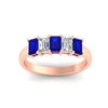 Load image into Gallery viewer, 1.5-ct-emerald-cut-sapphire-anniversary-ring-in-rose-gold-fdwb8008emgsablangle5-1.50ct-nl-rg