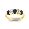 Load image into Gallery viewer, 1.5-ct.-black-diamond-five-stone-anniversary-band-in-yellow-gold-fdwb8008ovblackangle5-1.50ct-nl-yg.jpg