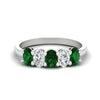 Load image into Gallery viewer, 1.5-ct.-emerald-five-stone-anniversary-band-in-white-gold-fdwb8008ovgemgrsleep-1.50ct-nl-wg.jpg