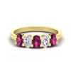 Load image into Gallery viewer, 1.5-ct.-pink-sapphire-five-stone-anniversary-band-in-yellow-gold-fdwb8008ovgsadrpisleep-1.50ct-nl-yg.jpg