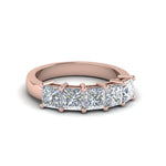 Load image into Gallery viewer, 1.5-ct.-princess-cut-5-stone-diamond-wedding-ring-in-rose-gold-FD8008PRB-1.5CT-NL-RG.jpg
