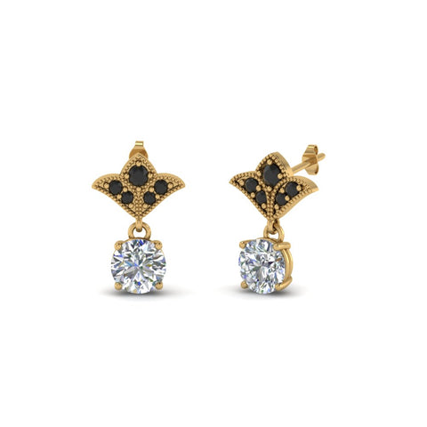 1.5-ct.-round-vintage-look-diamond-earring-black-diamond-in-14K-yellow-gold-FDEAR8425-0.75CTGBLACK-NL-YG