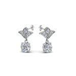 Load image into Gallery viewer, 1.5-ct.-round-vintage-look-diamond-earring-in-14K-white-gold-FDEAR8425-0.75CT-NL-WG