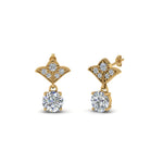 Load image into Gallery viewer, 1.5-ct.-round-vintage-look-diamond-earring-in-14K-yellow-gold-FDEAR8425-0.75CT-NL-YG