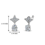 Load image into Gallery viewer, 1.5-ct.-round-vintage-look-diamond-earring-in-950-Platinum-FDEAR8425-0.75CT-NL-WG