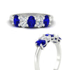 Load image into Gallery viewer, 1.5-ct.-sapphire-five-stone-anniversary-band-in-white-gold-fdwb8008ovgsablangle3-1.50ct-nl-wg.jpg