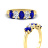 Load image into Gallery viewer, 1.5-ct.-sapphire-five-stone-anniversary-band-in-yellow-gold-fdwb8008ovgsablangle3-1.50ct-nl-yg.jpg