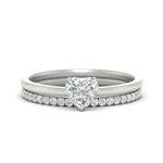 Load image into Gallery viewer, 1.5-mm-heart-shaped-solitaire-ring-with-eternity-band-in-white-gold-fdens11590htsleep-1.50mm-nl-wg_4169bbbf-0283-4124-9c18-290fbca794f8.jpg?v=1759297215
