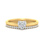 Load image into Gallery viewer, 1.5-mm-heart-shaped-solitaire-ring-with-eternity-band-in-yellow-gold-fdens11590htsleep-1.50mm-nl-yg.jpg?v=1759297138