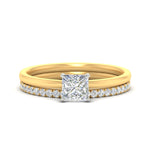 Load image into Gallery viewer, 1.5-mm-princess-cut-solitaire-ring-with-eternity-band-in-yellow-gold-fdens11590prsleep-1.50mm-nl-yg.jpg?v=1759297168
