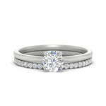 Load image into Gallery viewer, 1.5-mm-round-cut-solitaire-ring-with-eternity-band-in-white-gold-fdens11590rosleep-1.50mm-nl-wg.jpg?v=1759297194