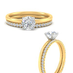 Load image into Gallery viewer, 1.5-mm-round-cut-solitaire-ring-with-eternity-band-in-yellow-gold-fdens11590roangle3-1.50mm-nl-yg_48e84019-654d-4c09-a65a-a65e770ab812.jpg?v=1759297245
