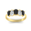 Load image into Gallery viewer, 1.50-carat-5-stone-classic-wedding-band-black-diamond-teardrop-in-yellow-gold-fdwb8008peblackangle5-1.50ct-nl-yg.jpg