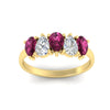 Load image into Gallery viewer, 1.50-carat-5-stone-classic-wedding-band-pink-sapphire-teardrop-in-yellow-gold-fdwb8008pegsadrpiangle5-1.50ct-nl-yg.jpg